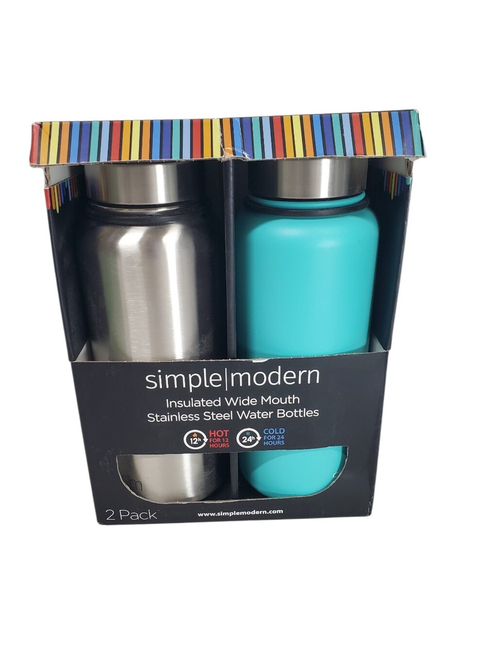 Simple Modern Insulated SS Water Bottle Set 32oz Hydration Outdoors Camping